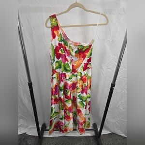 stop staring one shoulder dress Stop Staring One-Shoulder Satin Dress in Red and Black